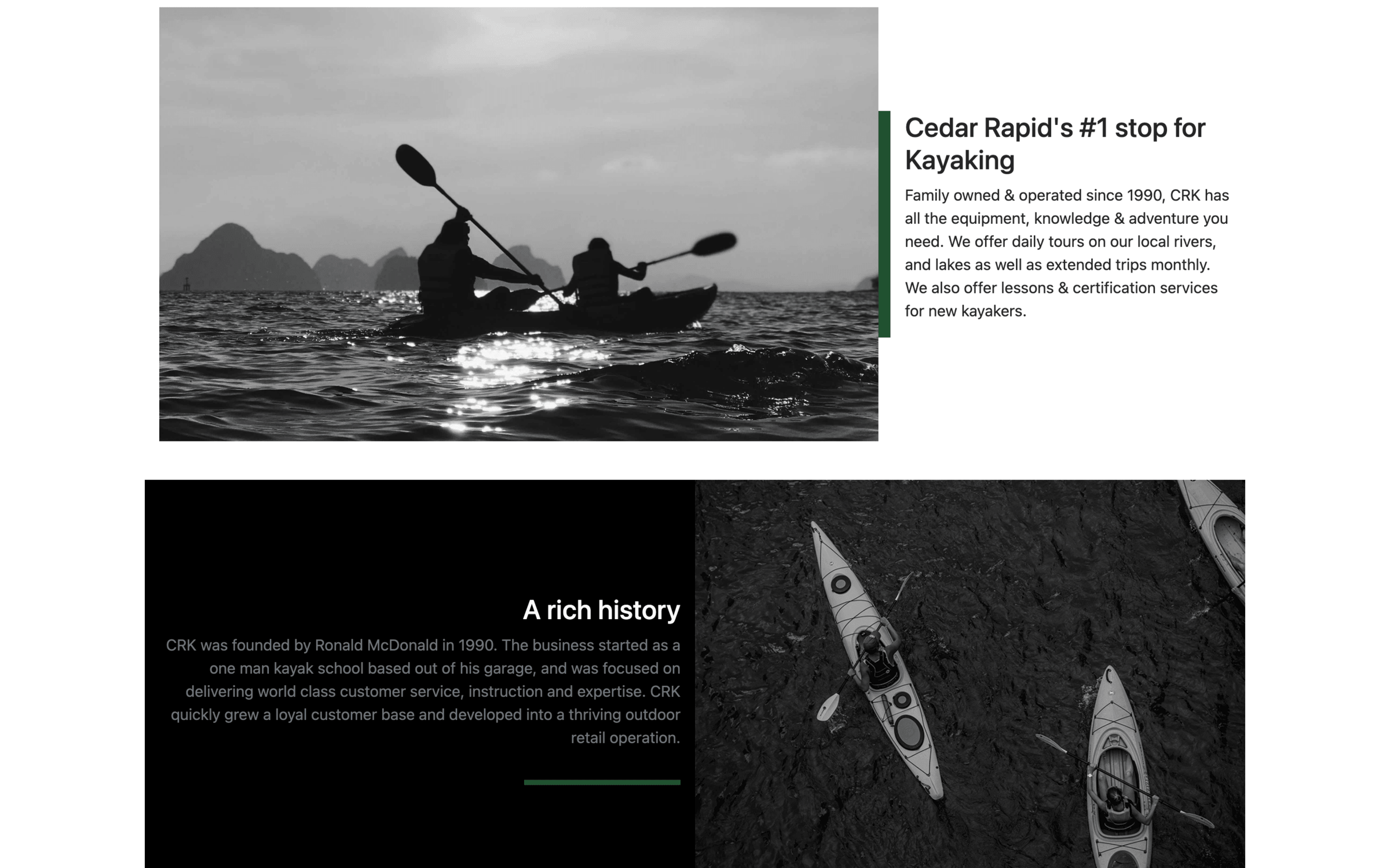 Cedar Rapids Kayaking after launch