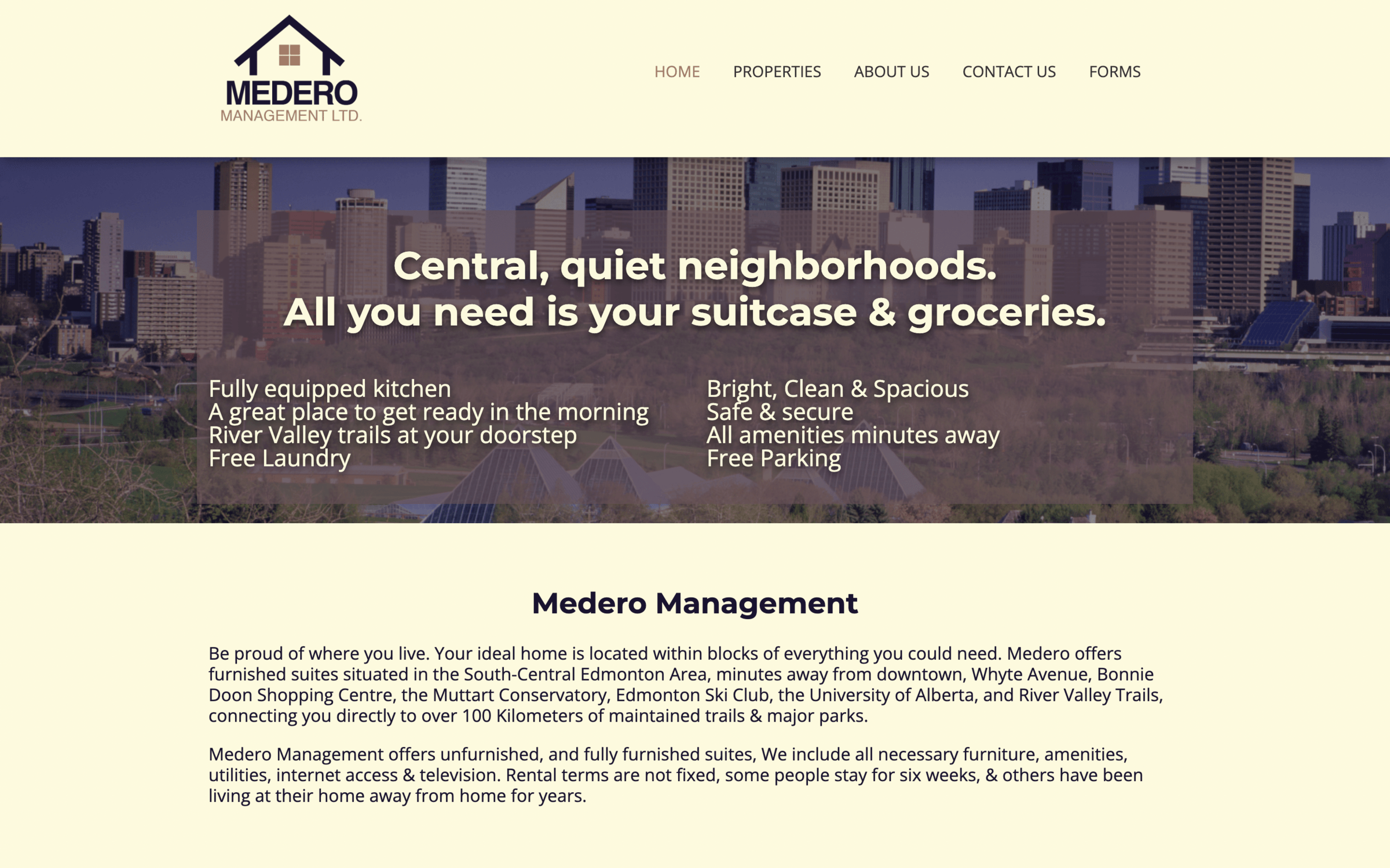 Medero Management website