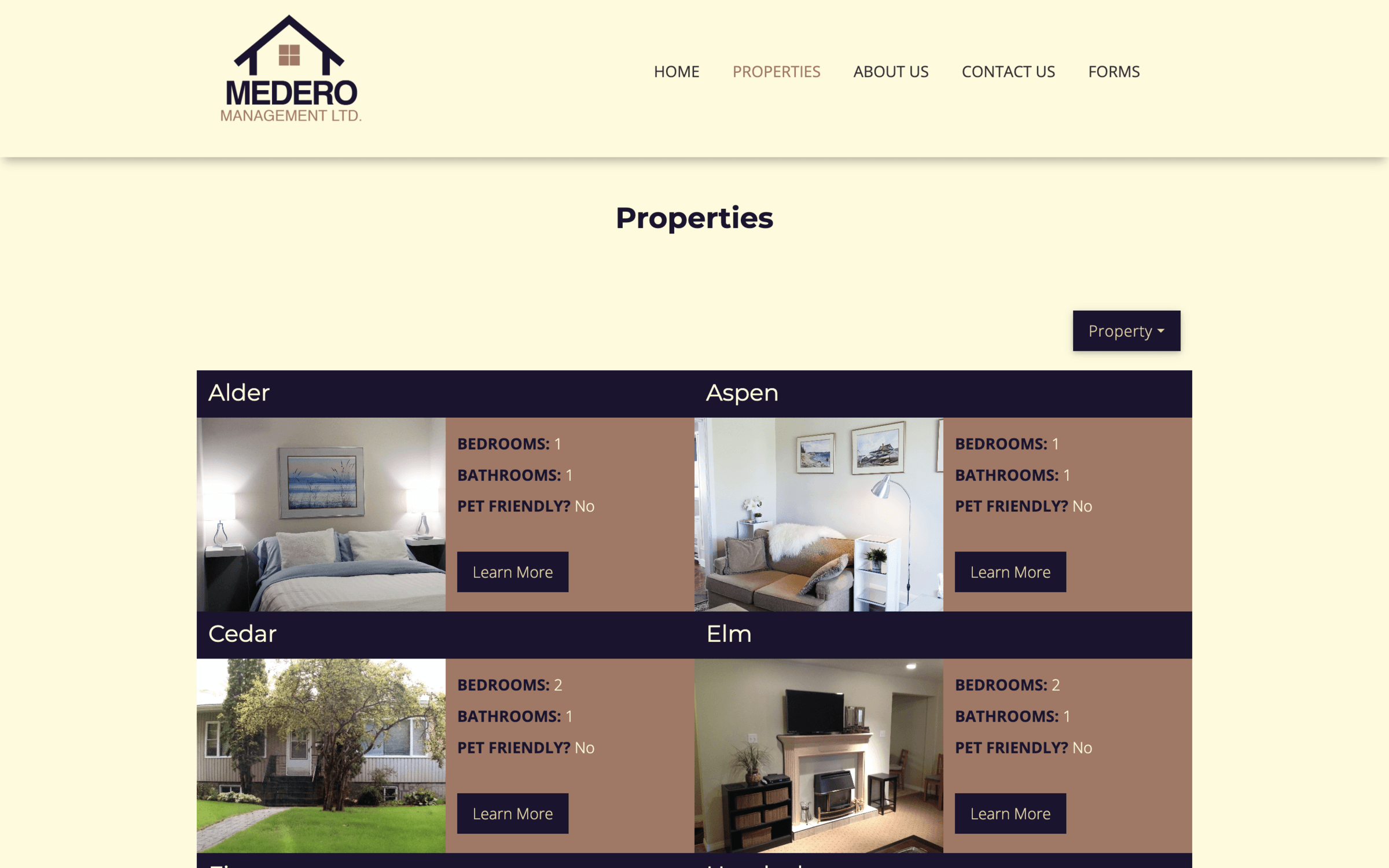 Property page wire