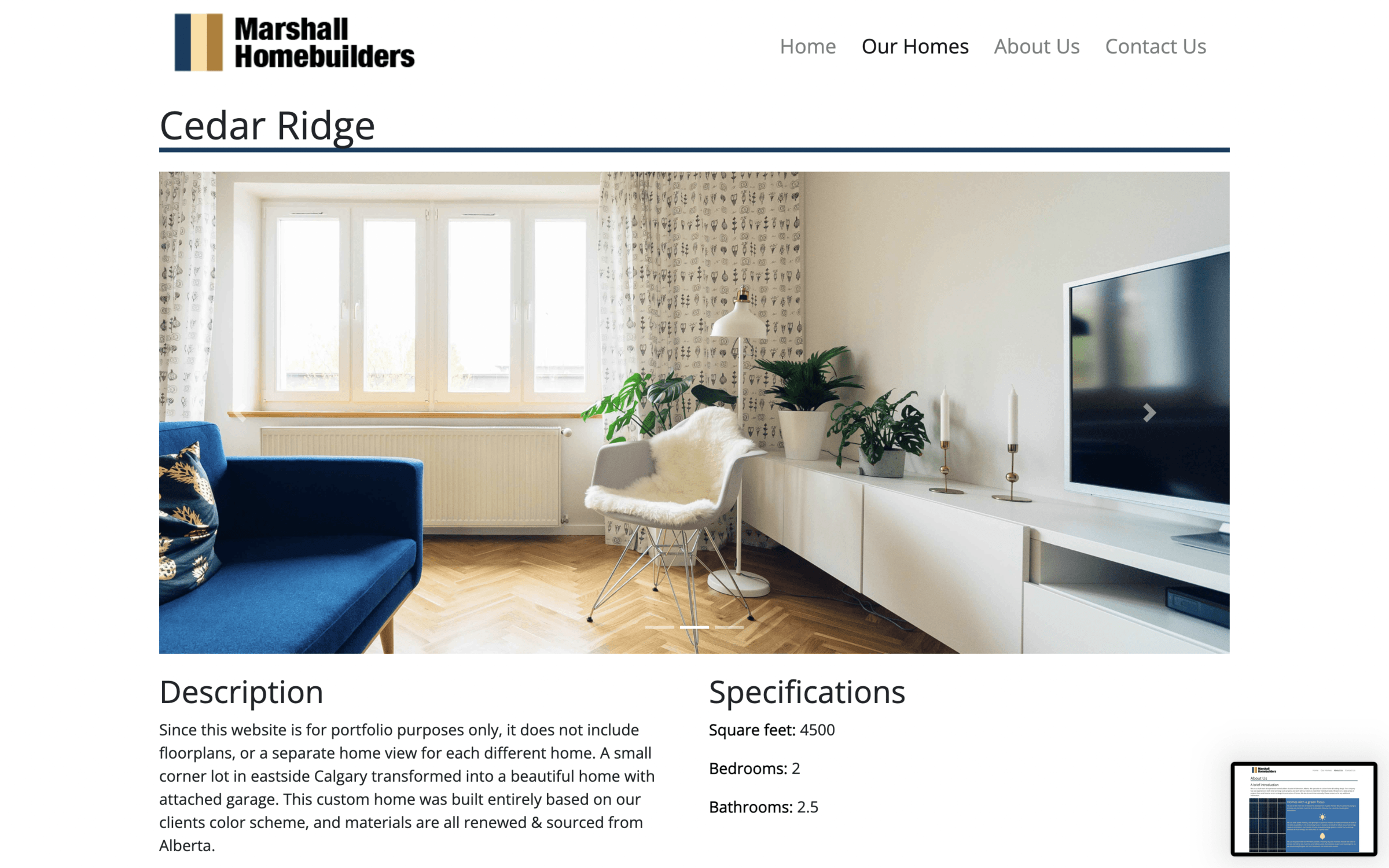 Marshall Homebuilders after launch